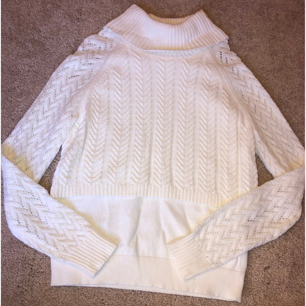 Vince Camuto lace turtleneck sweater